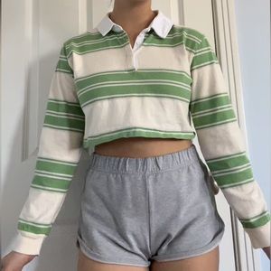 Full Tilt button up striped collared shirt